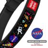 Leather Dog Collar with NASA Design Dog Collars for Medium Dogs Small Dogs 8-11 inch Neck x 0.5 inch Wide Heavy Duty Dog Collars with Durable Metal Bu